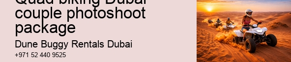 Quad biking Dubai couple photoshoot package