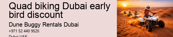 Quad biking Dubai early bird discount