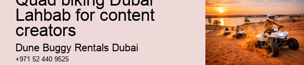 Quad biking Dubai Lahbab for content creators
