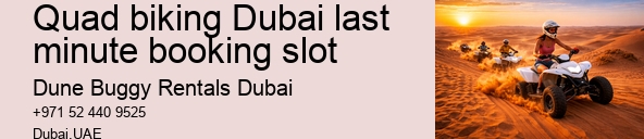 Quad biking Dubai last minute booking slot