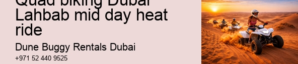 Quad biking Dubai Lahbab mid day heat ride