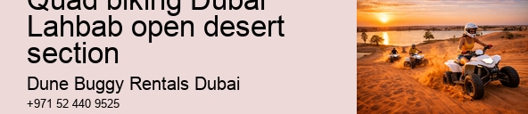 Quad biking Dubai Lahbab open desert section