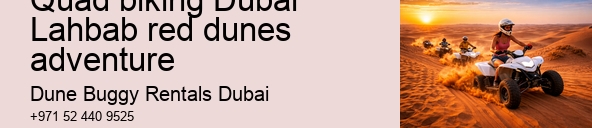 Quad biking Dubai Lahbab red dunes adventure