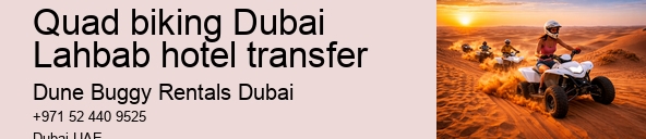 Quad biking Dubai Lahbab hotel transfer