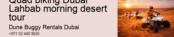 Quad biking Dubai Lahbab morning desert tour