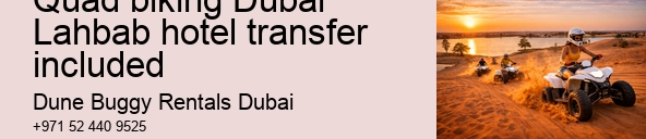 Quad biking Dubai Lahbab hotel transfer included