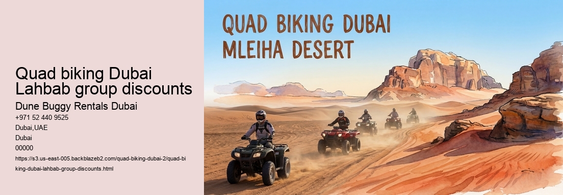 Quad biking Dubai Lahbab group discounts