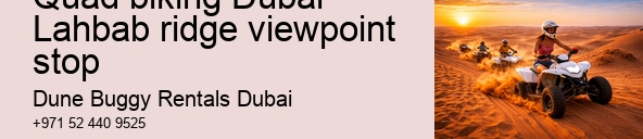 Quad biking Dubai Lahbab ridge viewpoint stop