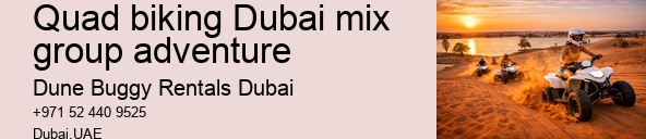 Quad biking Dubai mix group adventure