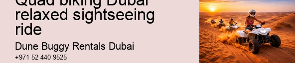 Quad biking Dubai relaxed sightseeing ride