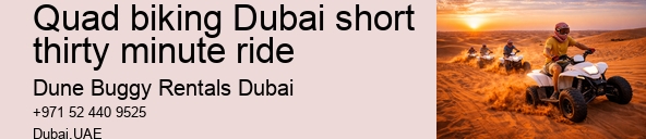 Quad biking Dubai short thirty minute ride