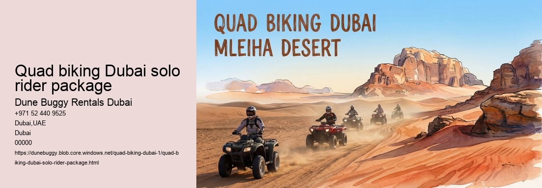 Quad biking Dubai solo rider package