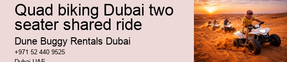 Quad biking Dubai two seater shared ride