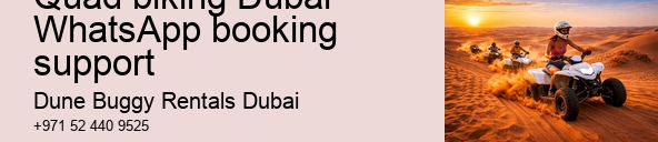 Quad biking Dubai WhatsApp booking support