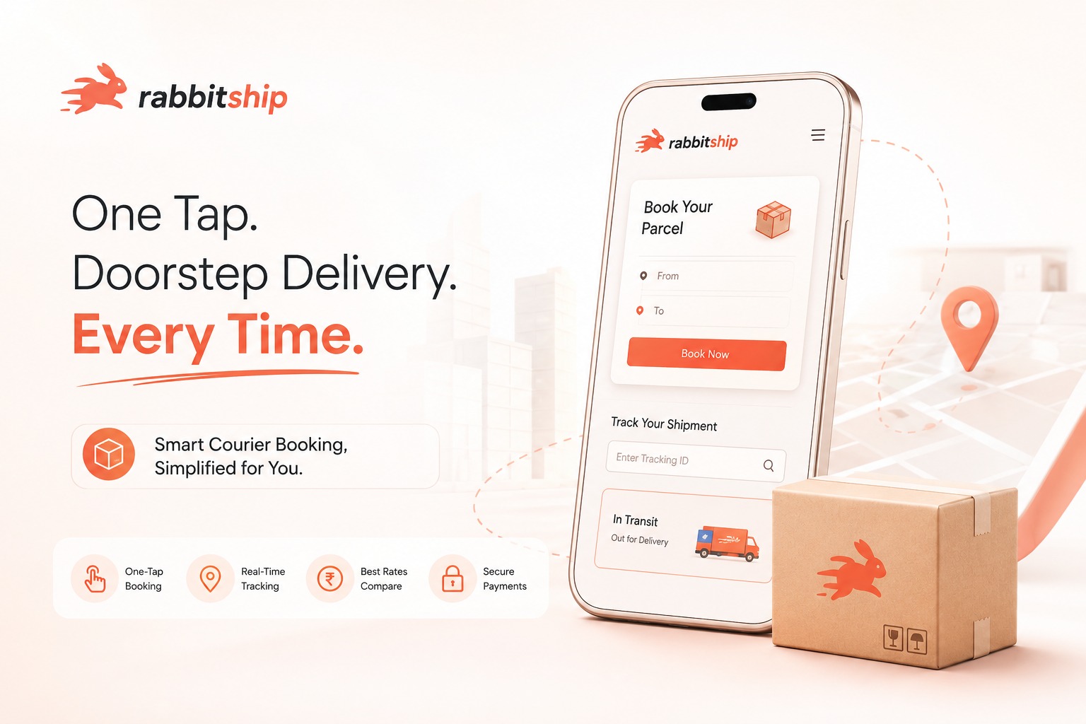Rabbitship App Features: One-Tap Booking to Doorstep Delivery