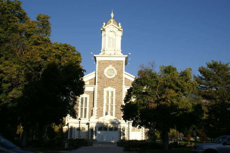 Church on U.S. Route 89 in Logan, Utah, USA