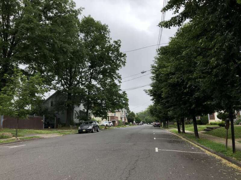 View north along Somerset County Route 531 (Pearl Street) at Somerset Street in North Plainfield, Somerset County, New Jersey