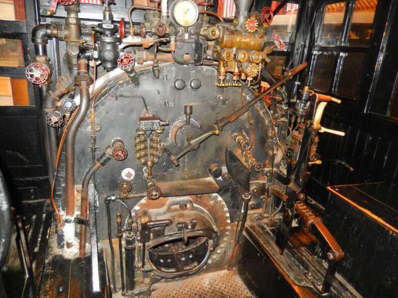 Clinchfield No.1 4-6-0 firebox and controls,  built in 1882, owned by B&amp;O Railroad Museum, Ref: http://www.borail.org/clinchfield.aspx