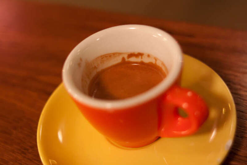 Day 11
Espresso at Hi-Rise Cafe on Mass Ave in Cambridge. I stop here occasionally for an afternoon espresso and have been thinking about this shot for a few days. It didn't come out exactly as I imagined, but I'm reasonably happy with it