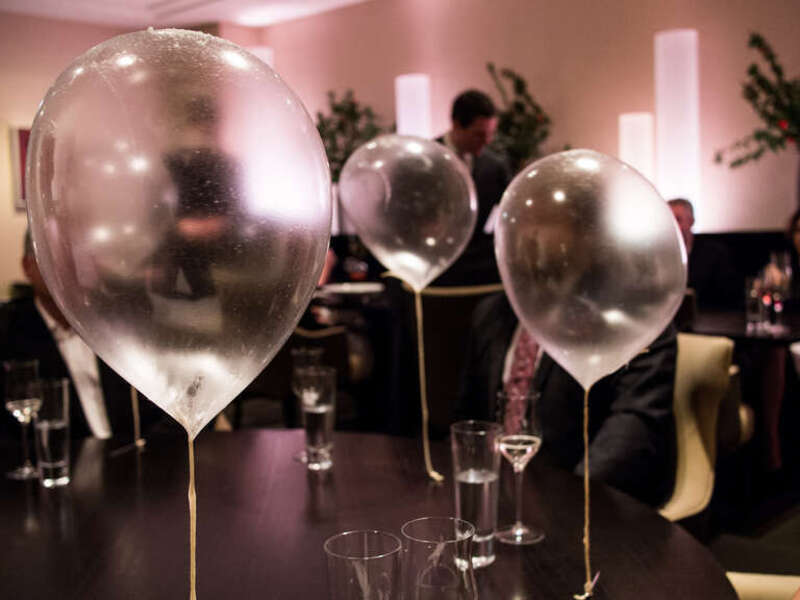 Balloon, helium, green apple