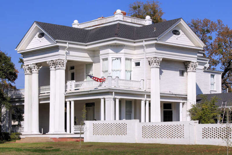The Astin-Porter Home in Bryan, Texas, United States was finished in 1903 and designated a Recorded Texas Historic Landmark in 1980. Marker text:"Built for Onah (Ward) Astin (d. 1944), the wife of cotton planter James H. Astin (d. 1897), this house