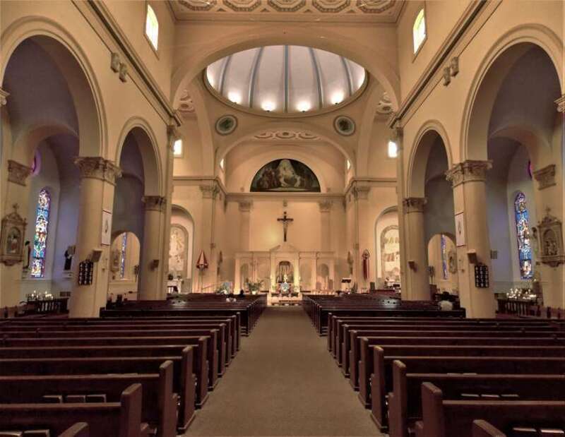 The interior of the Basilica of St. Paul in Daytona Beach, Florida.