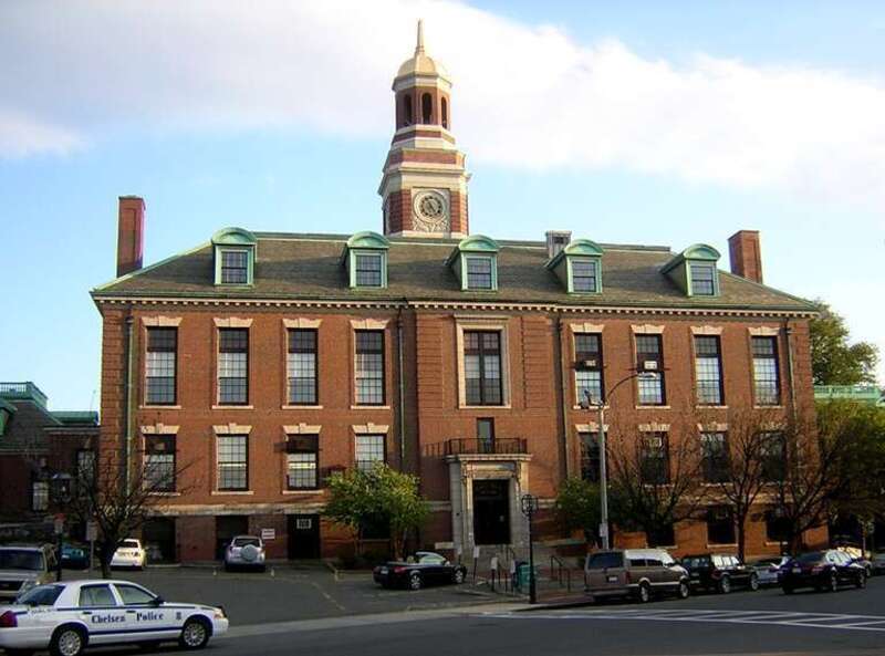 Back side of City Hall, Chelsea, MA