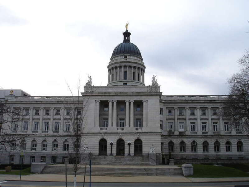 The Bergen County courthouse in Bergen County, New Jersey, USA. I took this photo myself on 1/9/2007.
