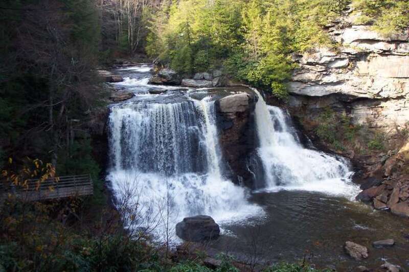 Blackwater Falls in Blackwater Falls State Park, West Virginia, USA
