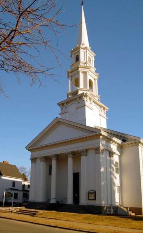 First Church of Christ in Bradford, MA, facing common