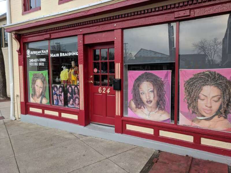 CMT African Hair Braiding &amp; Boutique in Downtown Frederick, Maryland.