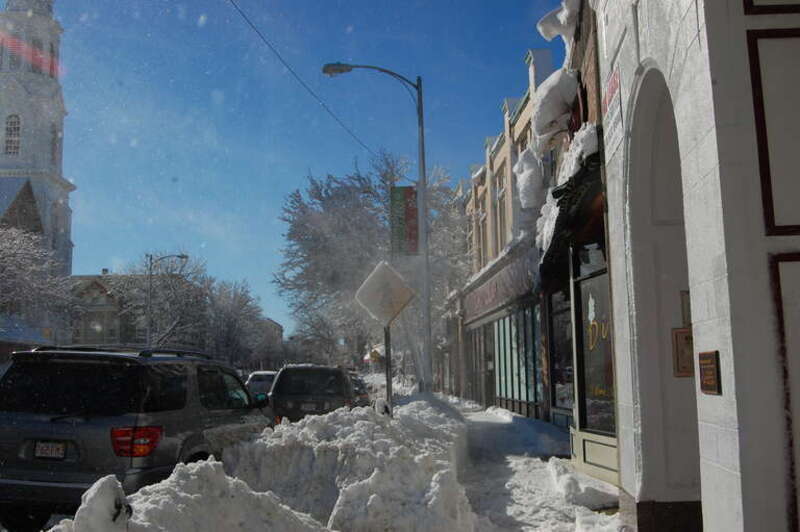 Cabot Street in the middle of winter