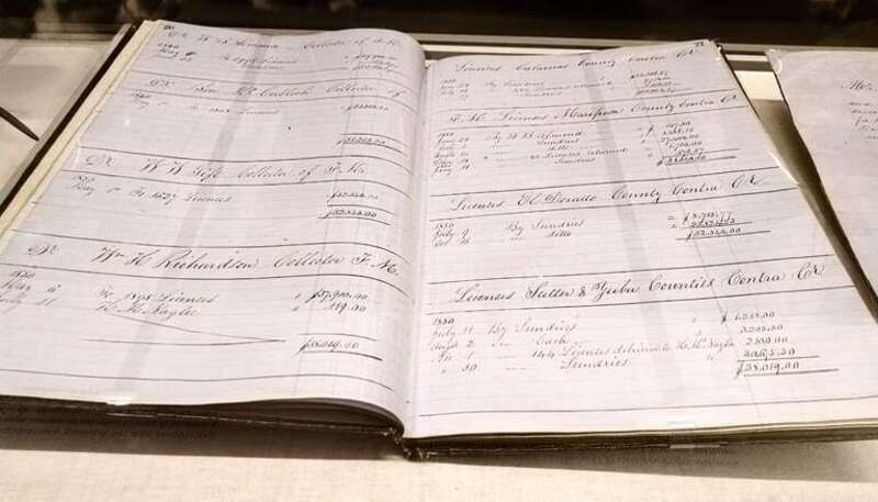 Register of taxes collected from foreign miners 1850.
Lager from California Museum's collection.