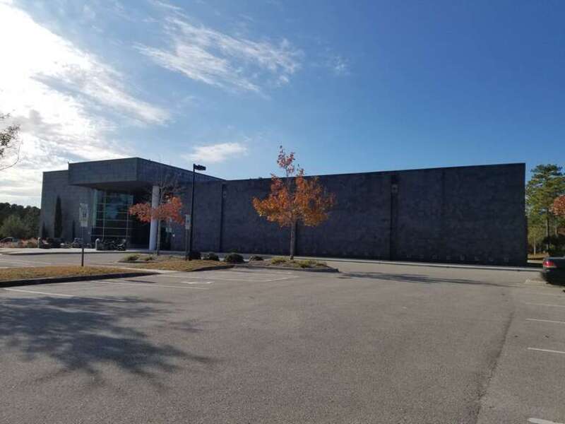 Rear side of Cameron Art Museum in Wilmington, North Carolina; facing Museum Dr.