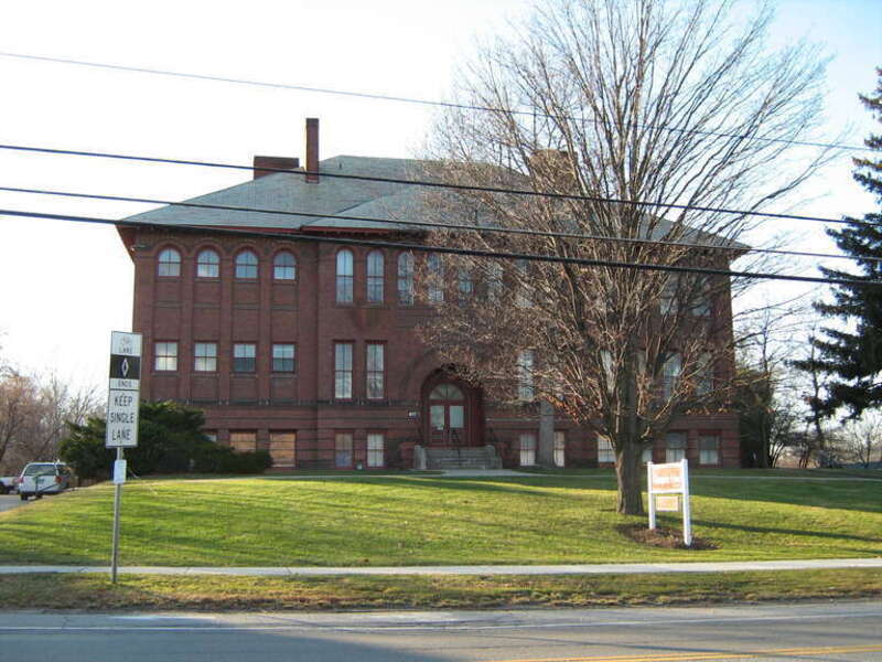 Former elementary school, now apartments (with addition in rear)