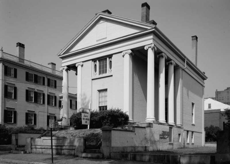 Front of the Charles Q. Clapp House, located at 97 Spring Street in Portland, Maine, United States.  Built in 1832, it is listed on the National Register of Historic Places.
