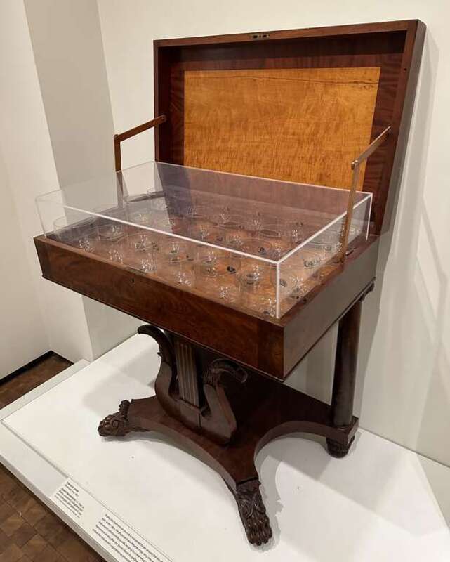 A Grand Harmonicon, musical instrument created by Francis Hopkinson Smith, ca. 1824-33. Displayed at the Chrysler Museum of Art.