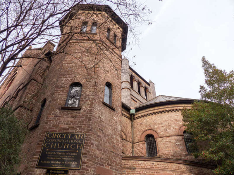The Circular Congregational Church in Charleston, South Carolina, USA.


This is an image of a place or building that is listed on the National Register of Historic Places in the United States of America. Its reference number is 73001683.
