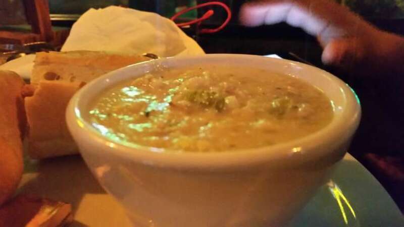 A cup of cod chowder served at Shakespeare Pub &amp; Grille in San Diego