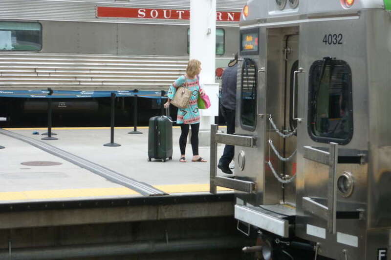 Denver - Union Station.  Amtrak Train 6 carried two vintage private cars on the rear.