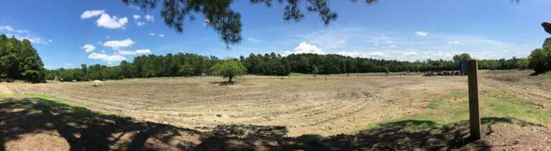 A panoramic view of the field in Crater of Diamonds State Park in Arkansas