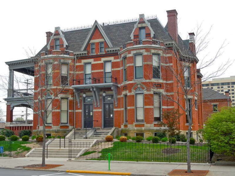 McColloch-Weatherhogg Double House on the NRHP since December 7, 2001. At 334-336 E. Berry St., Fort Wayne, Allen County, Indiana.