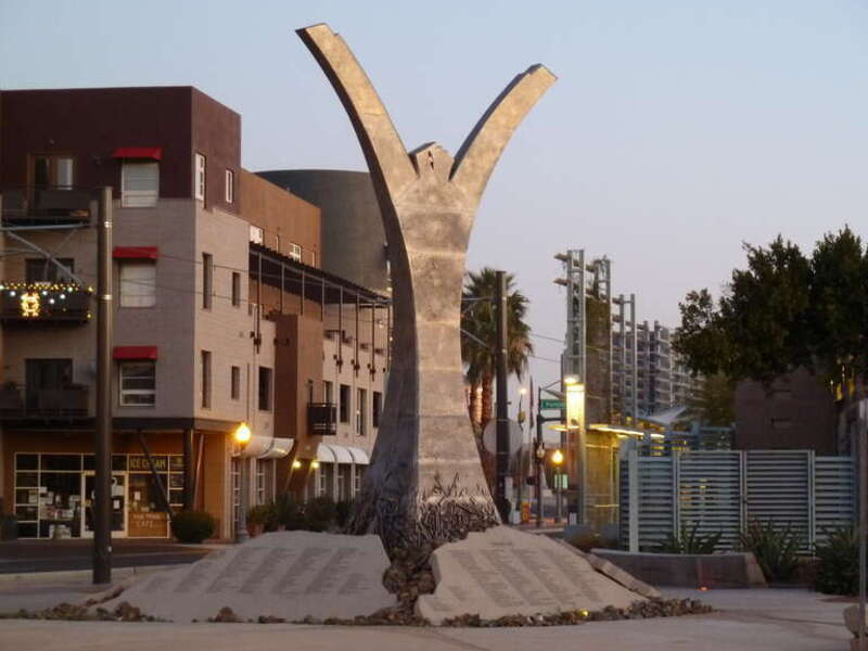 Downtown Phoenix, AZ: Release the Fear Statue, No More Violence Plaza, 2011