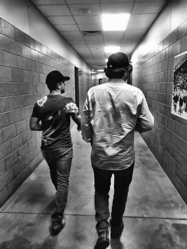Dustin Lynch and Dallas Davidson writing and playing on the road