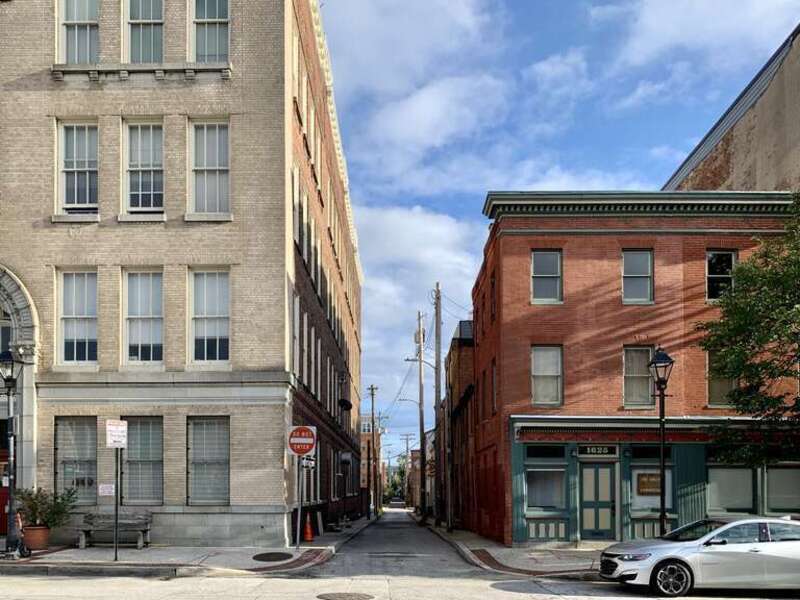 An alley on the 1600 block of Eastern Avenue in Baltimore, Maryland.