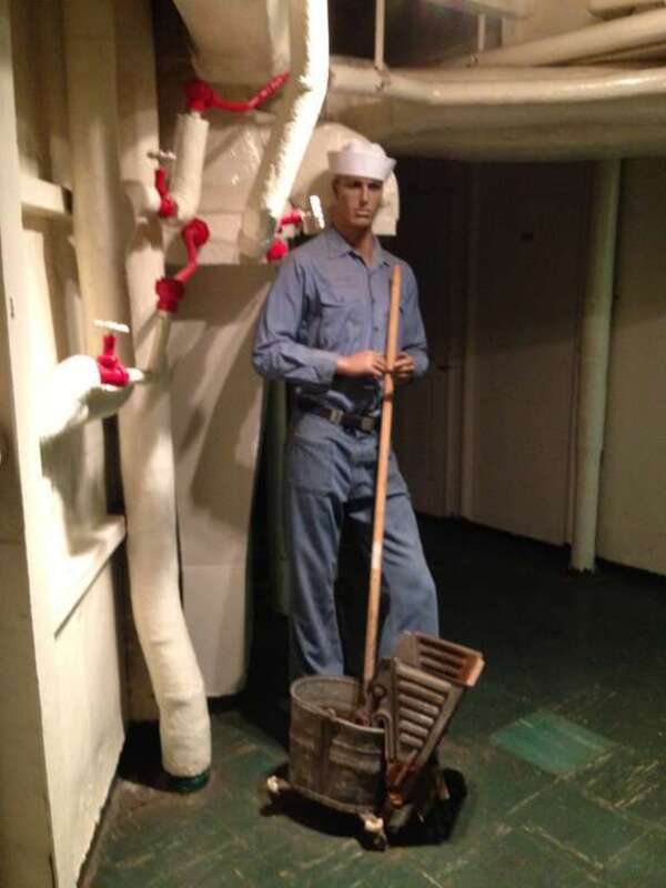 Exhibit showing daily life on the USS Lexington