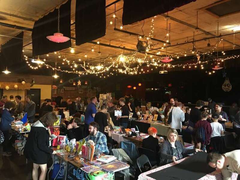 The annual FLUKE Mini-Comics &amp; Zine Festival inside the 40 Watt Club in Athens, Georgia, in 2018.