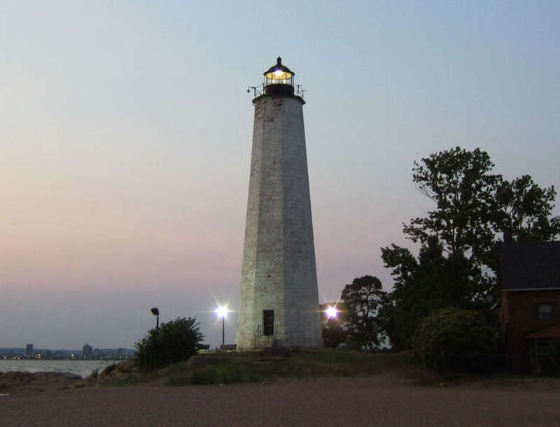 Five Mile Point Light, located in New Haven, Connecticut, USA