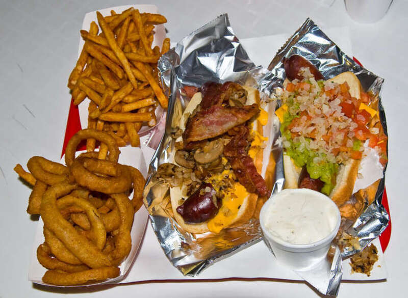 its been years since i stopped by for a meal at pinks hot dogs so i decided i needed to come back here.  naturally me and megz ordered one of their "super special" hot dogs.  all i can is, they were so good that my heart will probably never forgive