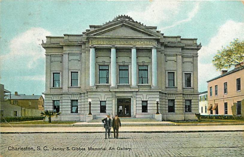 The Gibbes Art Gallery is shown in a postcard dated 1907.